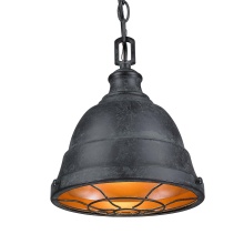 Golden Canada 7312-S BP - Golden Lighting Bartlett 1-light Pendant in Black Patina